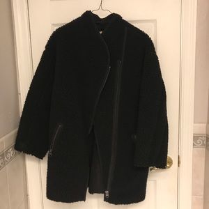 H&M black oversized coat Size US 2